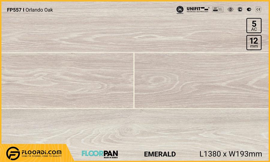 Sàn gỗ Floorpan FP557 Orlando Oak - 12mm - AC5