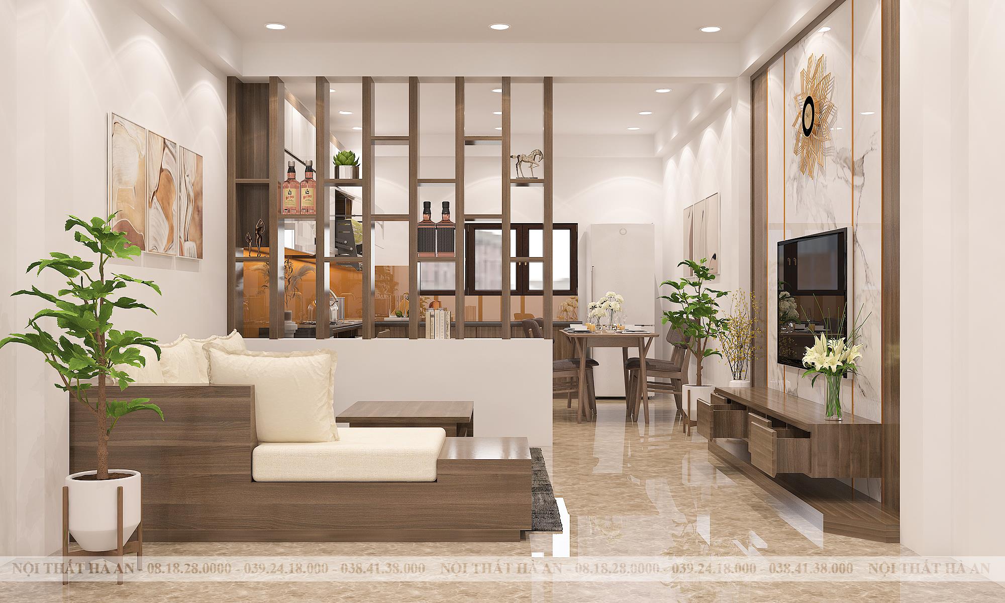 THIẾT KẾ PHÒNG KHÁCH VÀ PHÒNG BẾP CHO GIA ĐÌNH